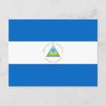 Nicaragua flag postcard