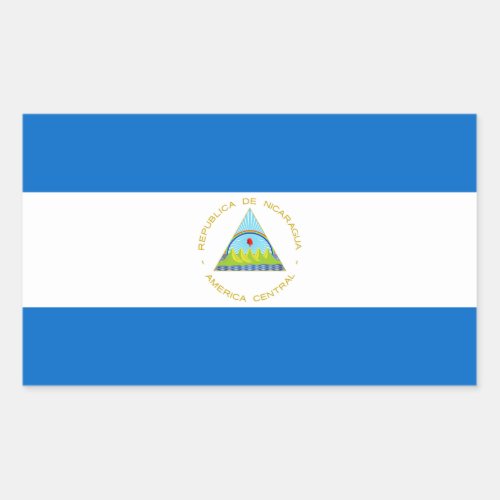 Nicaragua flag rectangular sticker