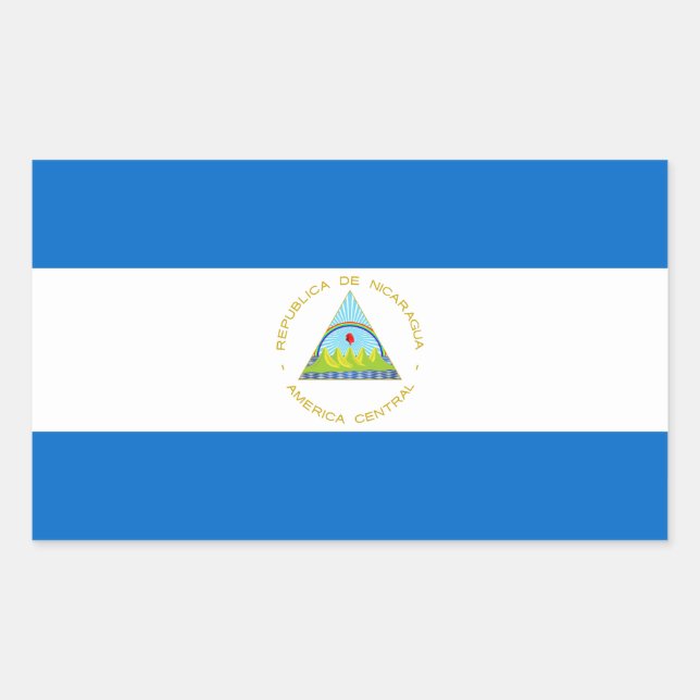 Nicaragua flag rectangular sticker (Front)