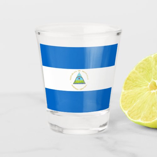 Nicaragua flag shot glass