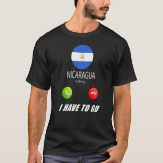 Nicaragua Flag Souvenir Nicaragua Is Calling Is Ca T-Shirt