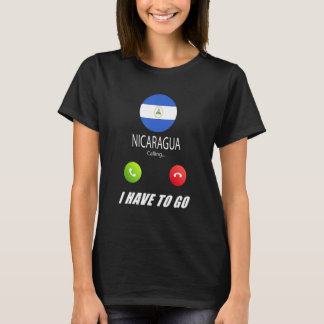 Nicaragua Flag Souvenir Nicaragua Is Calling Is Ca T-Shirt