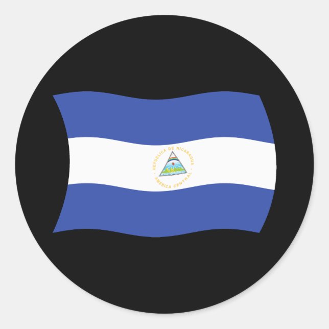 Nicaragua Flag Sticker (Front)