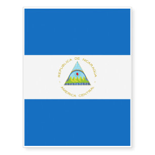 Nicaragua flag temporary tattoos