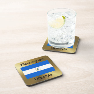 Nicaragua Flag+Text Coaster