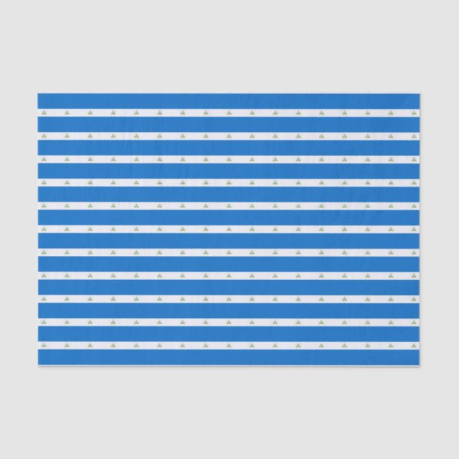 Nicaragua Flag Tissue Paper (Front)