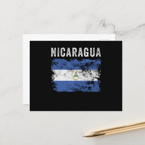 Nicaragua Flag Vintage _ Nicaraguan Flag Postcard