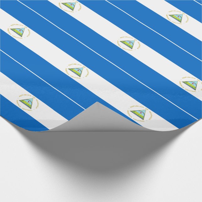 Nicaragua Flag Wrapping Paper (Corner)