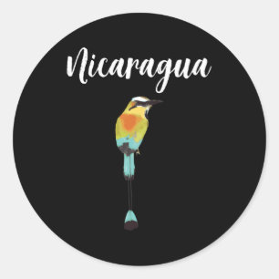 Nicaragua Guardabarranco Nicaraguan Bird Nica Sos  Classic Round Sticker