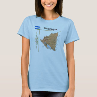 Nicaragua Map + Flag + Title T-Shirt