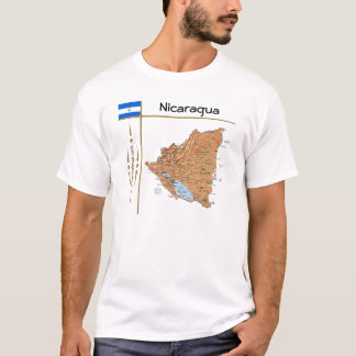 Nicaragua Map + Flag + Title T-Shirt