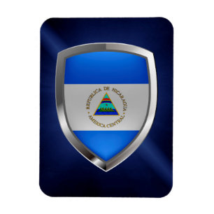 Nicaragua Metallic Emblem Magnet