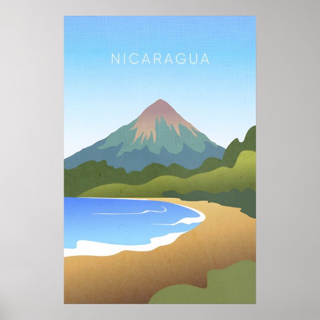 Nicaragua Minimal Travel Poster (Front)