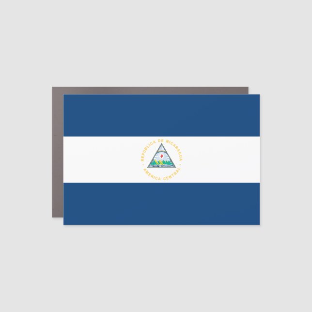 Nicaragua (Nicaraguan) Flag Car Magnet (Front)