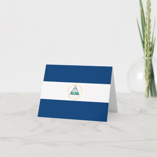 Nicaragua (Nicaraguan) Flag Card (Front)