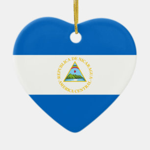 Nicaragua – Nicaraguan Flag Ceramic Ornament