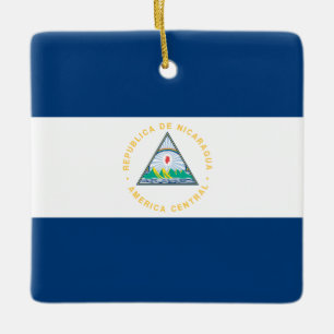 Nicaragua (Nicaraguan) Flag Ceramic Ornament