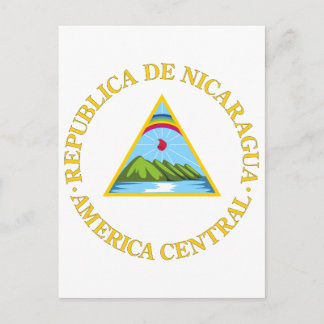 Nicaragua Official Coat Of Arms Heraldry Symbol Postcard