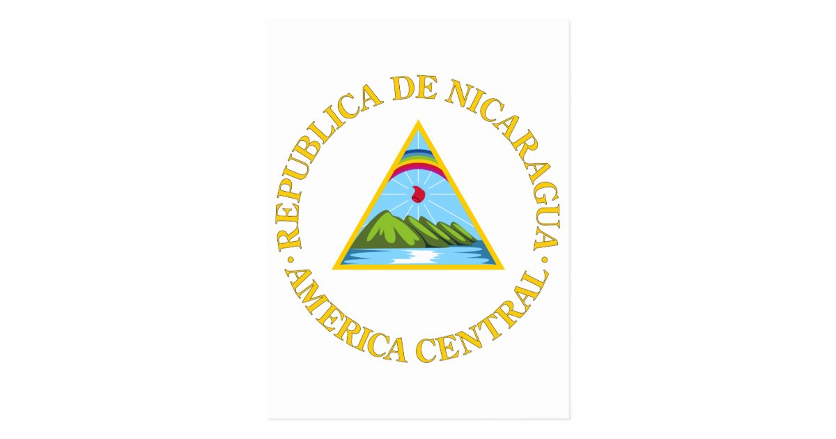 Download Nicaragua Official Coat Of Arms Heraldry Symbol Postcard | Zazzle.com