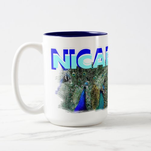 Nicaragua Pavo Real Spanish Two_Tone Coffee Mug