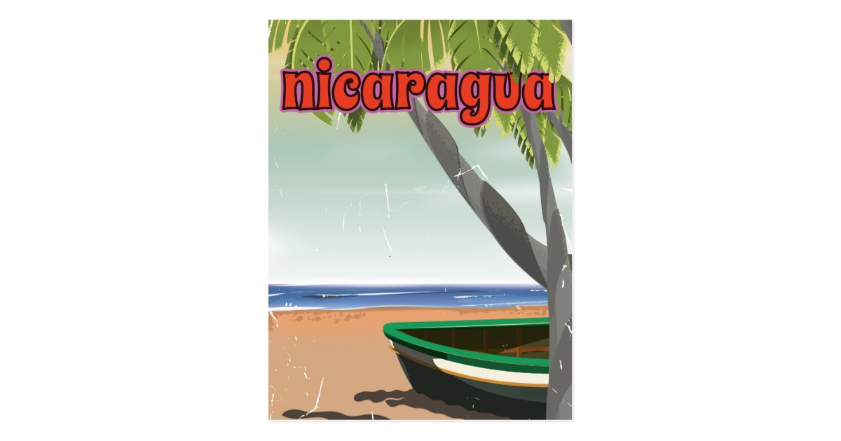 Nicaragua Vintage Travel Poster Postcard Zazzle Com