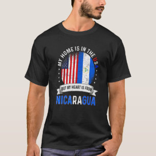 Nicaraguan American Patriot Heart is from Nicaragu T-Shirt