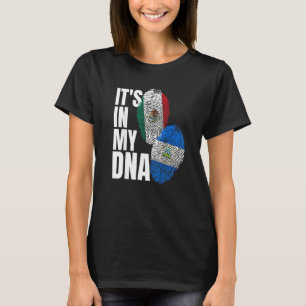 Nicaraguan And Mexican DNA Flag Heritage T-Shirt