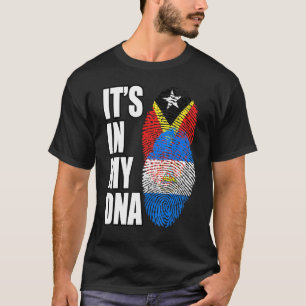 Nicaraguan And Timorese Mix DNA Flag Heritage T-Shirt