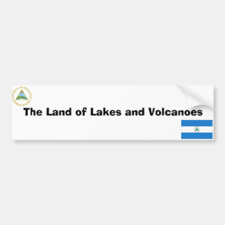 Nicaraguan flag and emblem bumper sticker