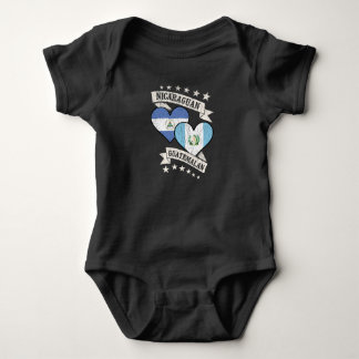 Nicaraguan Guatemalan Heart Flags Nicaragua Guatem Baby Bodysuit