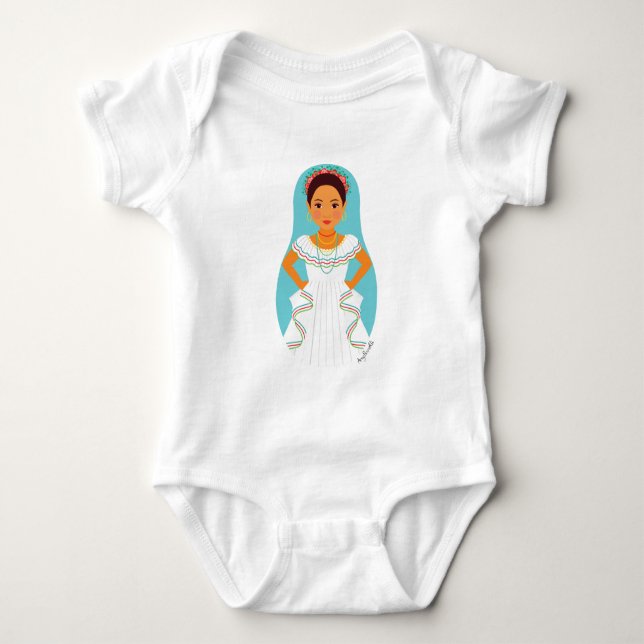 Nicaraguan Matryoshka Baby Bodysuit (Front)