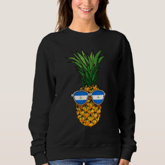 Nicaraguan Pineapple Nicaragua Flag Sunglasses Sum Sweatshirt