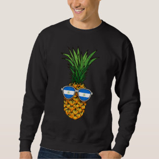 Nicaraguan Pineapple Nicaragua Flag Sunglasses Sum Sweatshirt