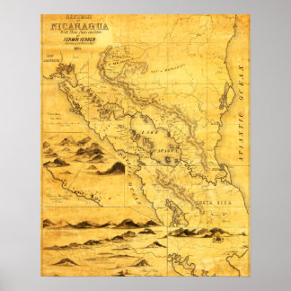 NicaraguaPanoramic MapNicaragua Poster