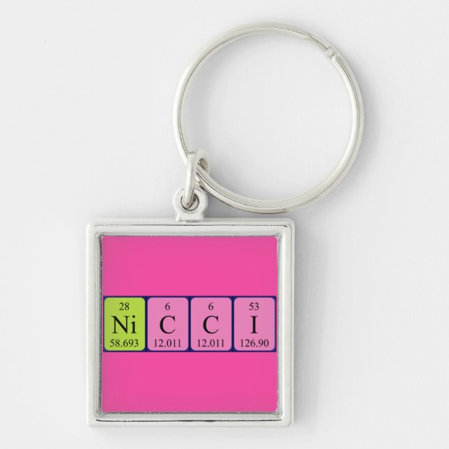 Nicci periodic table name keyring (Front)