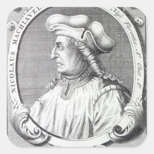 Niccolo Machiavelli 1724 Square Sticker