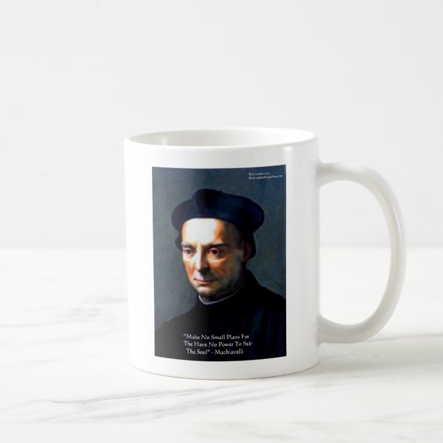 Niccolo Machiavelli "Power" Wisdom Quote Gifts Coffee Mug (Right)