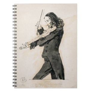 Niccolo Paganini (1782-1840) Playing the Violin, 1 Notebook
