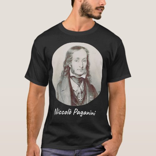 Niccolo Paganini Composer Portrait T_Shirt