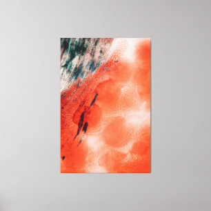 Nice abstract painting of red black white colors canvas print