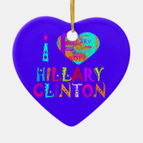 Nice and lovey Amazing Hope Hillary for USA Colors Ceramic Ornament