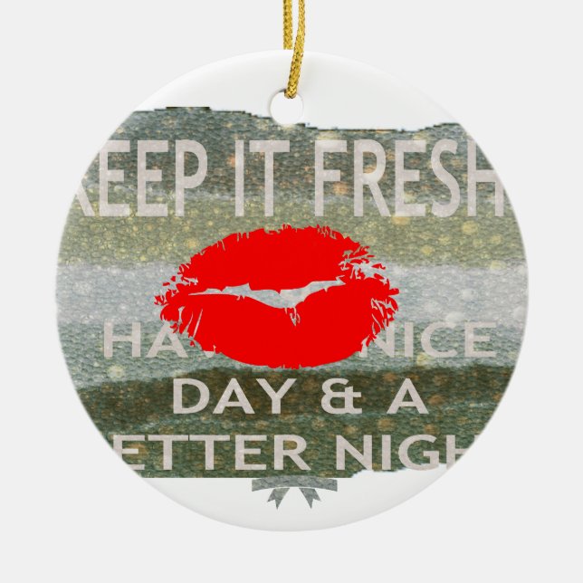 Nice and perfect save the date ceramic ornament (Front)