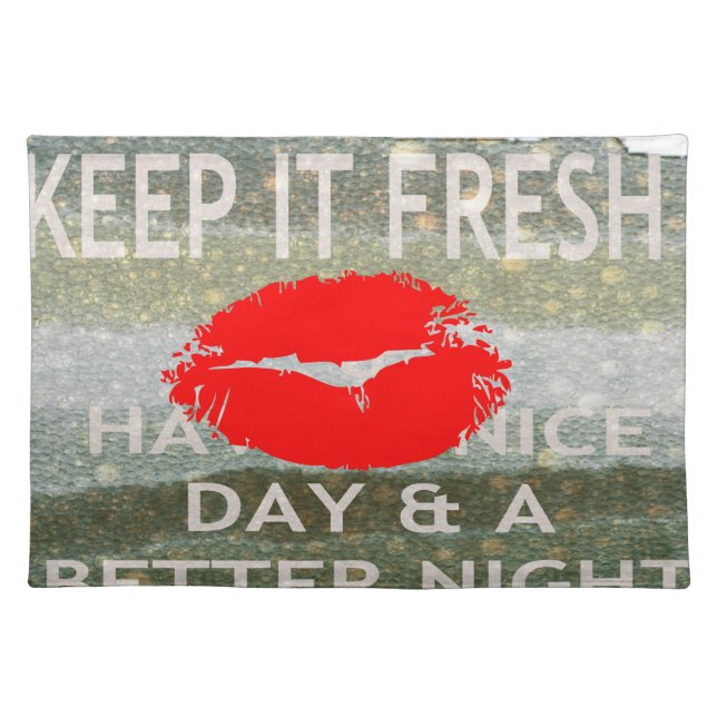 Nice and perfect save the date cloth placemat (Front)