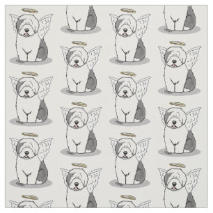 Nice Angel Old English Sheepdog (Gray 1) - Cute Fabric