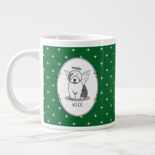 Nice Angel Old English Sheepdog (Gray 1) - Cute Giant Coffee Mug