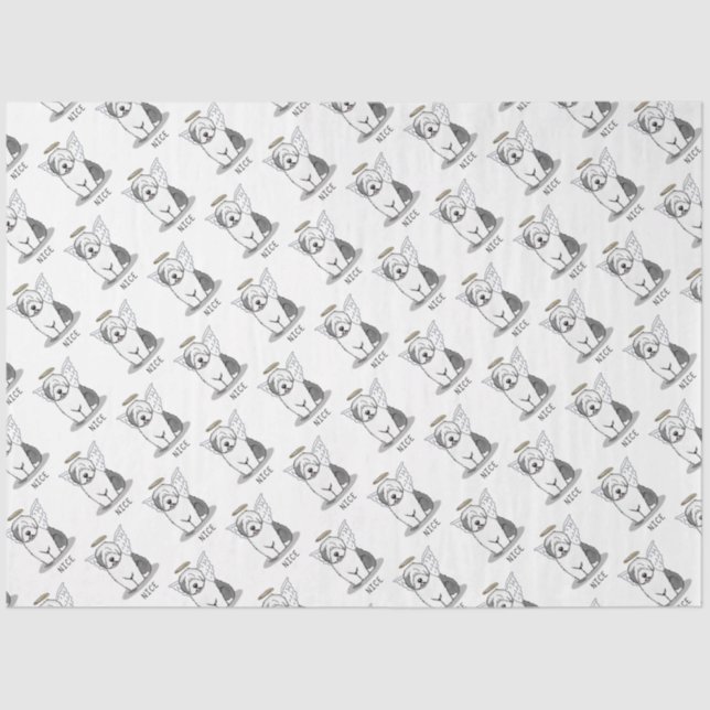 Nice Angel Old English Sheepdog (Gray 1) - Cute Tissue Paper (Front)