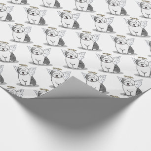 Nice Angel Old English Sheepdog (Gray 1) - Cute Wrapping Paper
