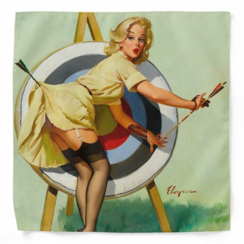 Nice Archery Shot _ Retro Pin Up Girl Bandana