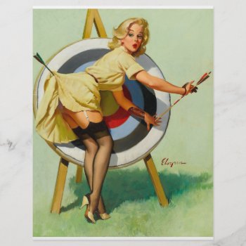 Nice Archery Shot - Retro Pin Up Girl Flyer by PinUpGallery at Zazzle