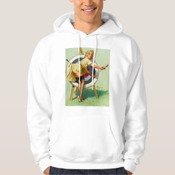 Nice Archery Shot - Retro Pin Up Girl Hoodie by PinUpGallery at Zazzle